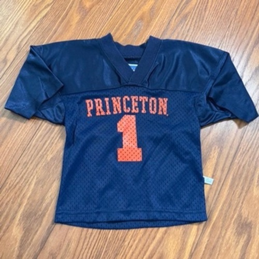 Third Street Sportswear Princeton Tigers Football Jersey Navy Blue Orange 2T